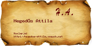 Hegedűs Attila névjegykártya