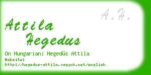 attila hegedus business card